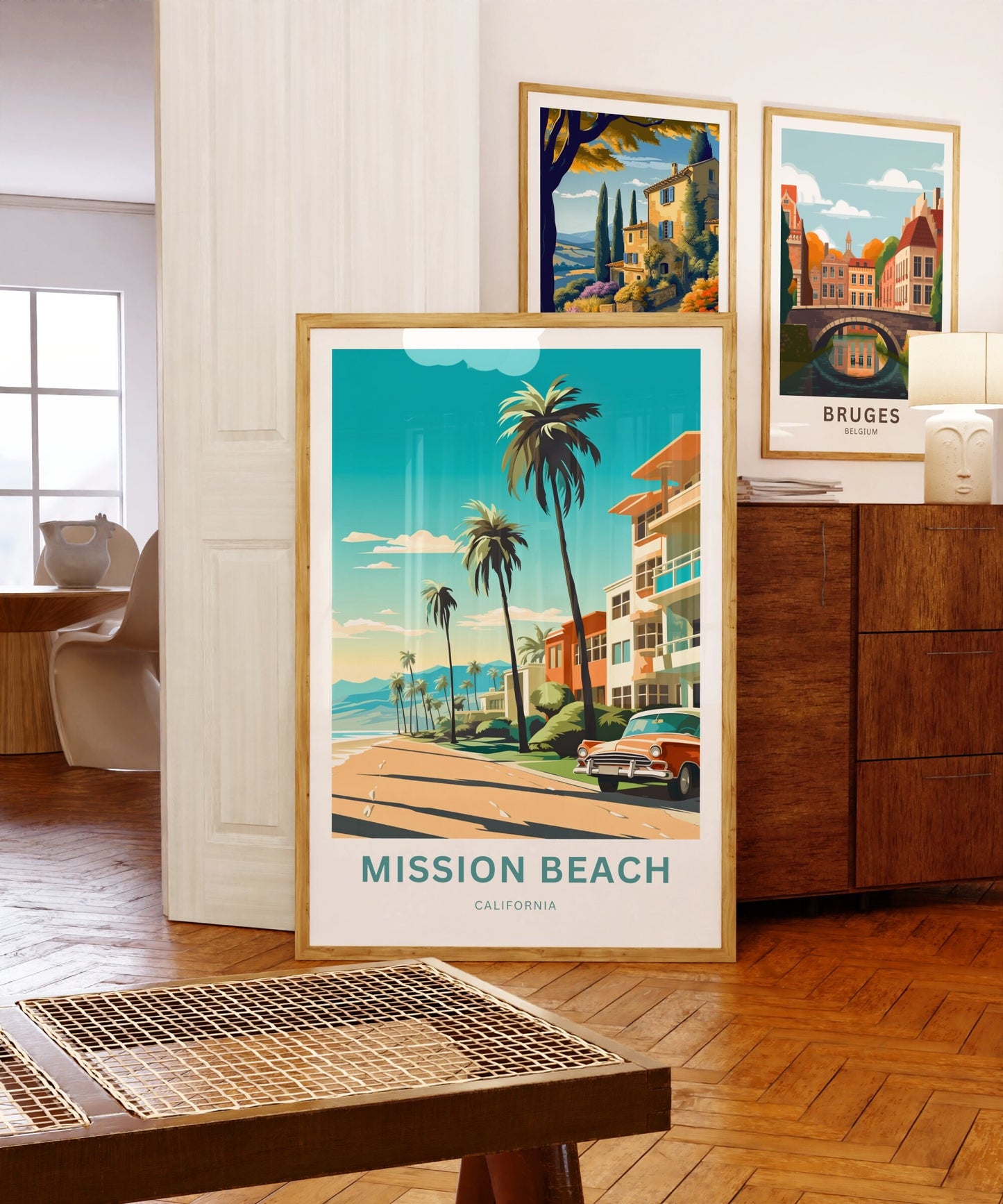 Mission Beach Travel Poster