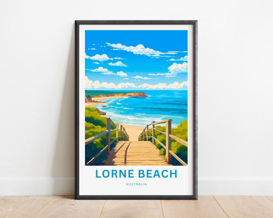 Lorne Beach Travel Poster