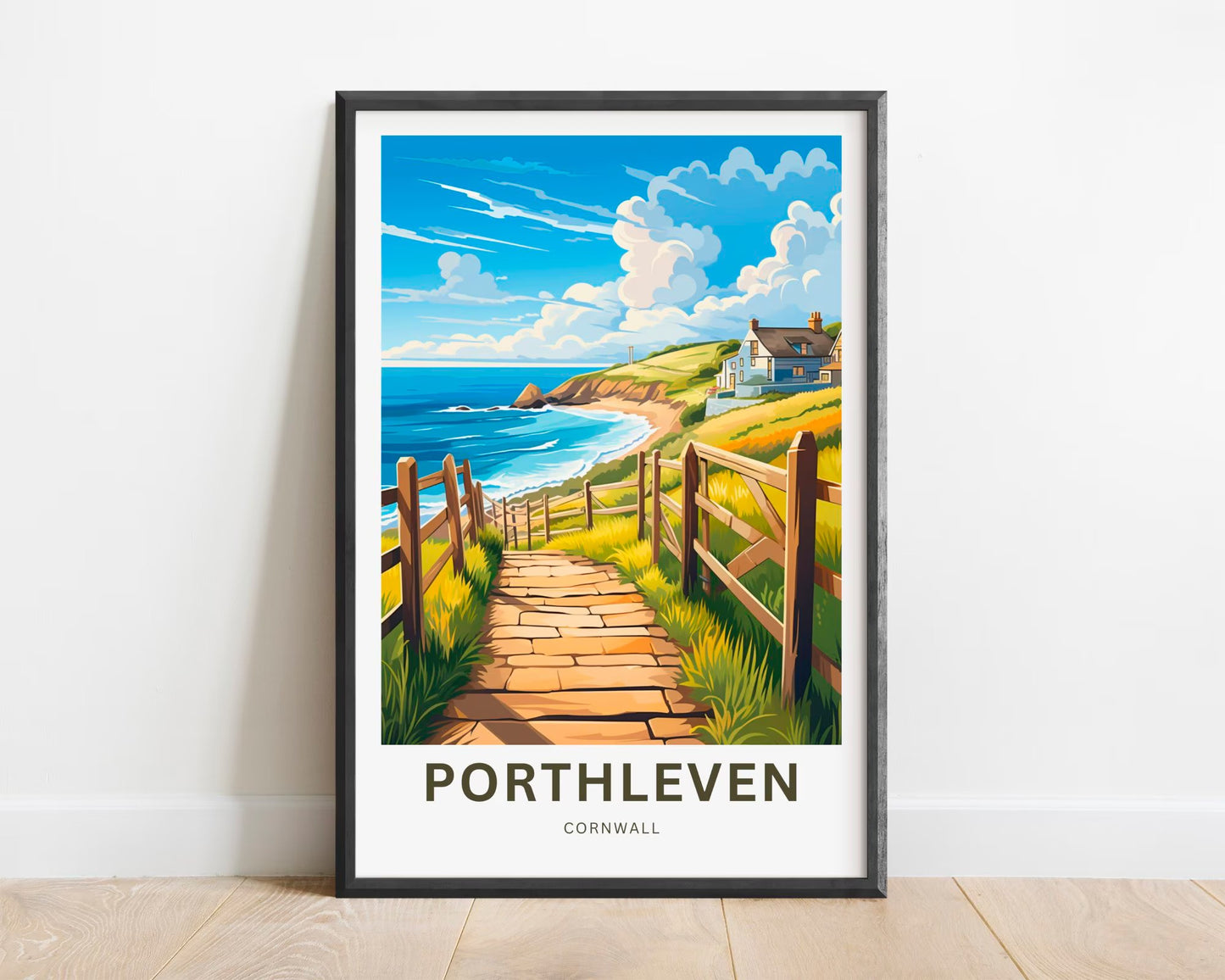 Porthleven Travel Poster