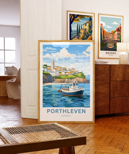 Porthleven Travel Poster