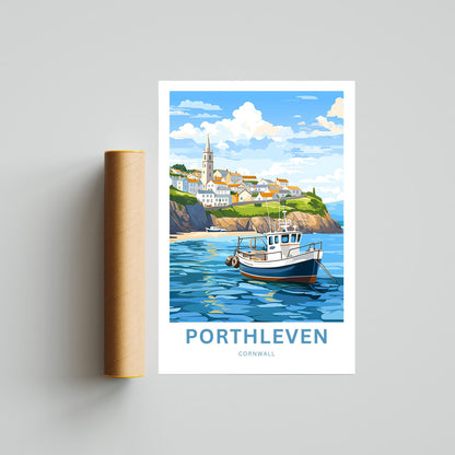 Porthleven Travel Poster