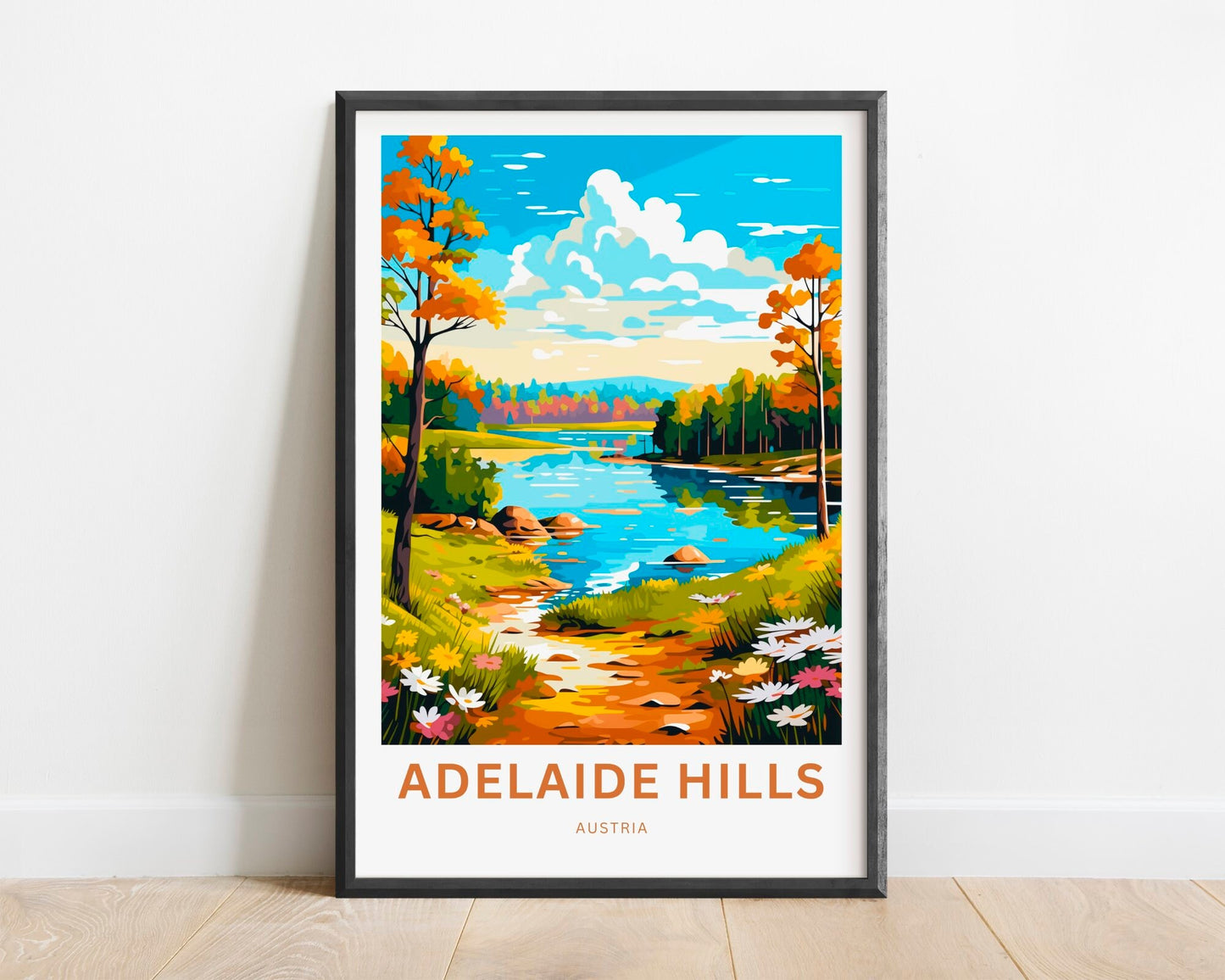 Adelaide Hills Travel Print - Hillside Serenity