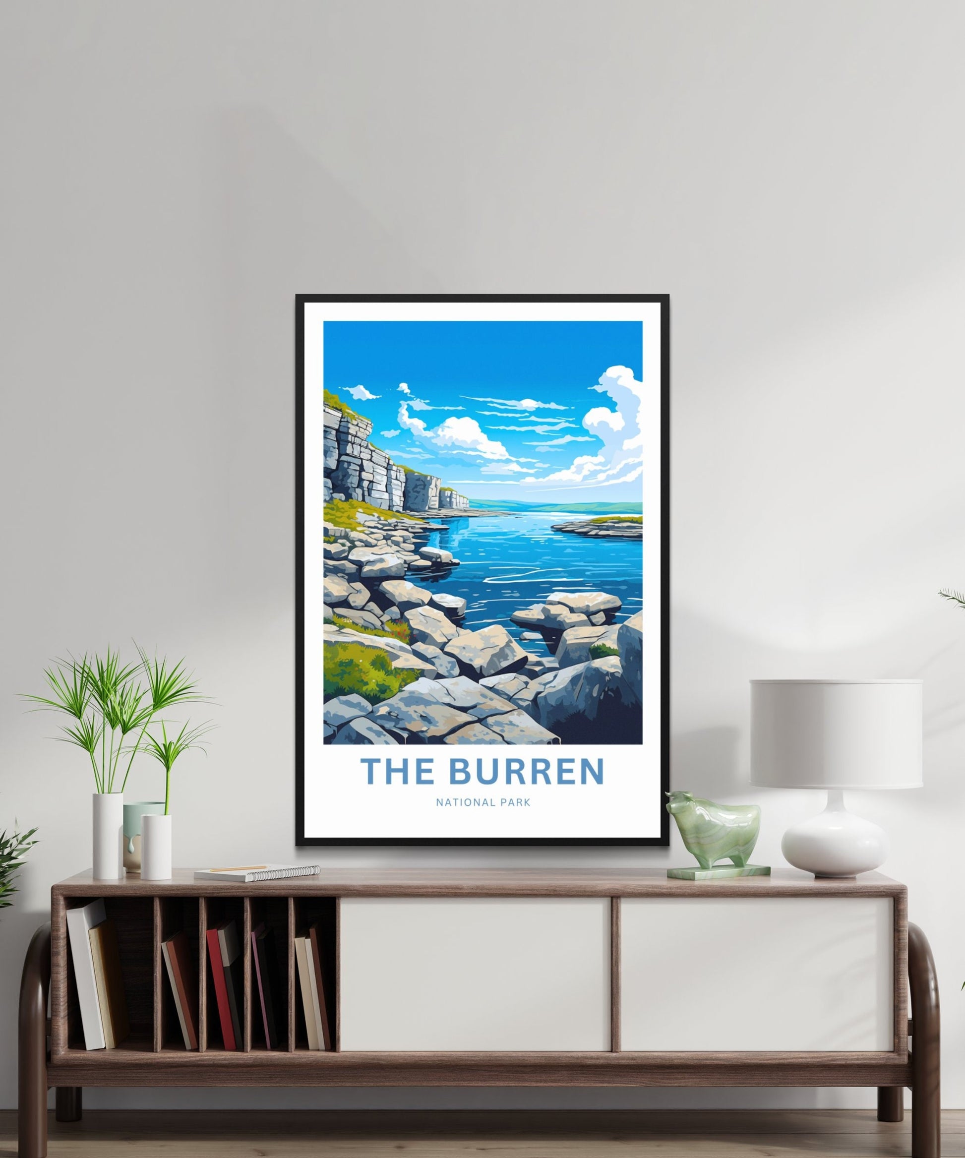 The Burren National Park Travel Print - Burren National Park poster, Ireland Wall Art, Framed present, Gift Ireland Present - TravelTreasureCo