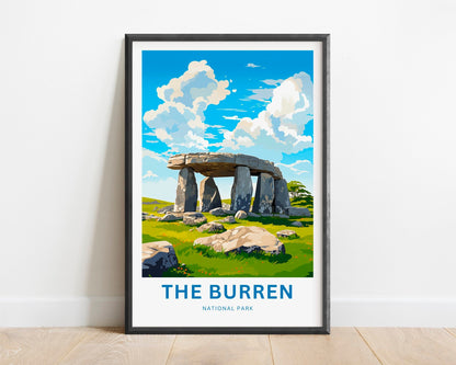 The Burren National Park Travel Print - Burren National Park poster, Ireland Wall Art, Framed present, Gift Ireland Present - TravelTreasureCo