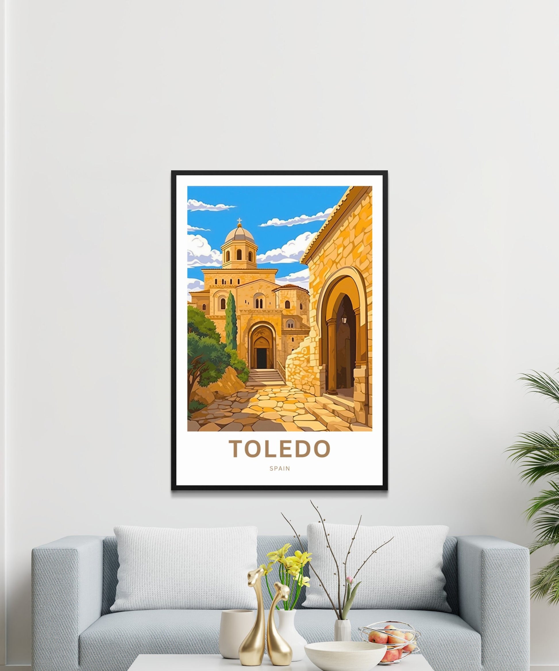 Toledo Travel Print - Toledo poster, Spain Wall Art, Wall Decor, Framed present, Gift Spain Present - TravelTreasureCo