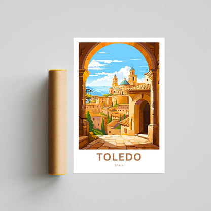 Toledo Travel Print - Toledo poster, Spain Wall Art, Wall Decor, Framed present, Gift Spain Present - TravelTreasureCo