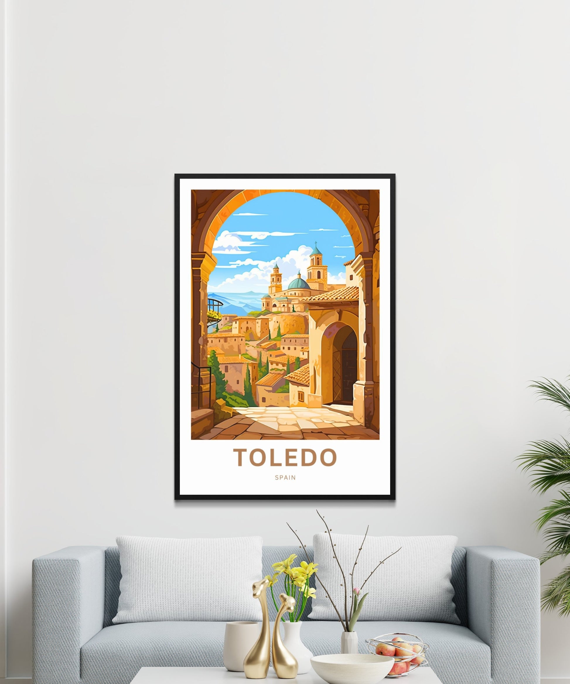 Toledo Travel Print - Toledo poster, Spain Wall Art, Wall Decor, Framed present, Gift Spain Present - TravelTreasureCo