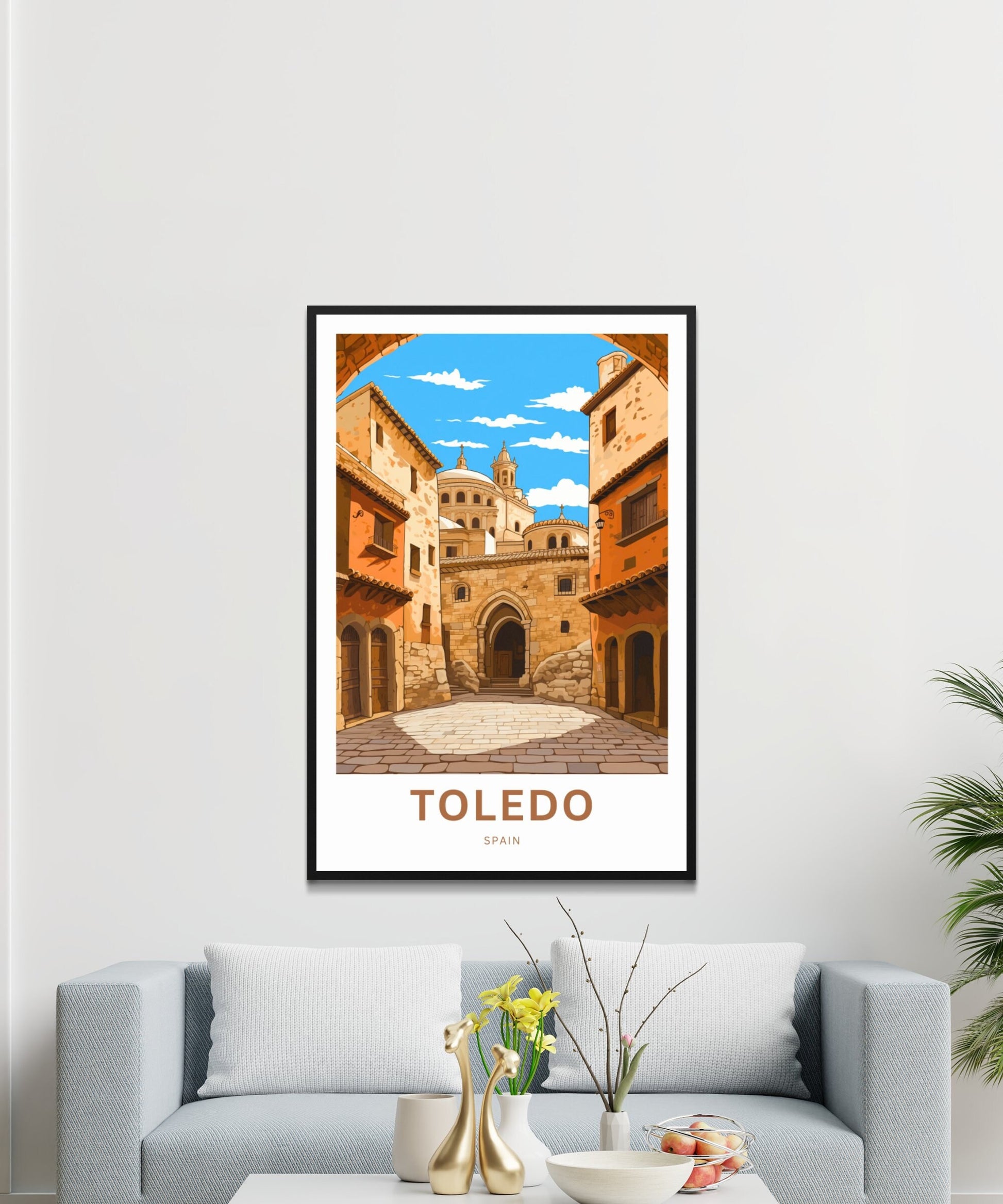 Toledo Travel Print - Toledo poster, Spain Wall Art, Wall Decor, Framed present, Gift Spain Present - TravelTreasureCo