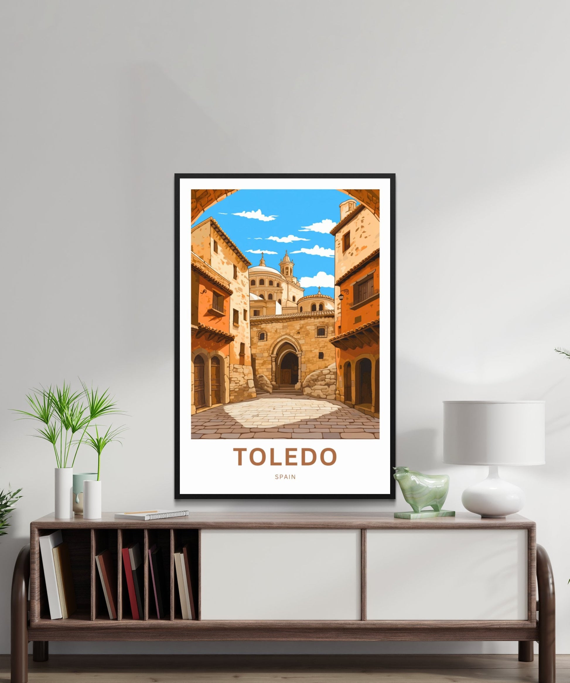 Toledo Travel Print - Toledo poster, Spain Wall Art, Wall Decor, Framed present, Gift Spain Present - TravelTreasureCo