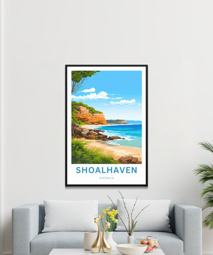 Shoalhaven Travel Print - Shoalhaven poster, Australia Wall Art, Framed present, Gift Australia Present, Custom Text - TravelTreasureCo