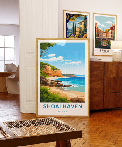 Shoalhaven Travel Print - Shoalhaven poster, Australia Wall Art, Framed present, Gift Australia Present, Custom Text - TravelTreasureCo