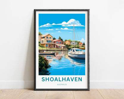 Shoalhaven Travel Print - Shoalhaven poster, Australia Wall Art, Framed present, Gift Australia Present, Custom Text - TravelTreasureCo