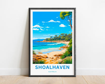 Shoalhaven Travel Print - Shoalhaven poster, Australia Wall Art, Framed present, Gift Australia Present, Custom Text - TravelTreasureCo