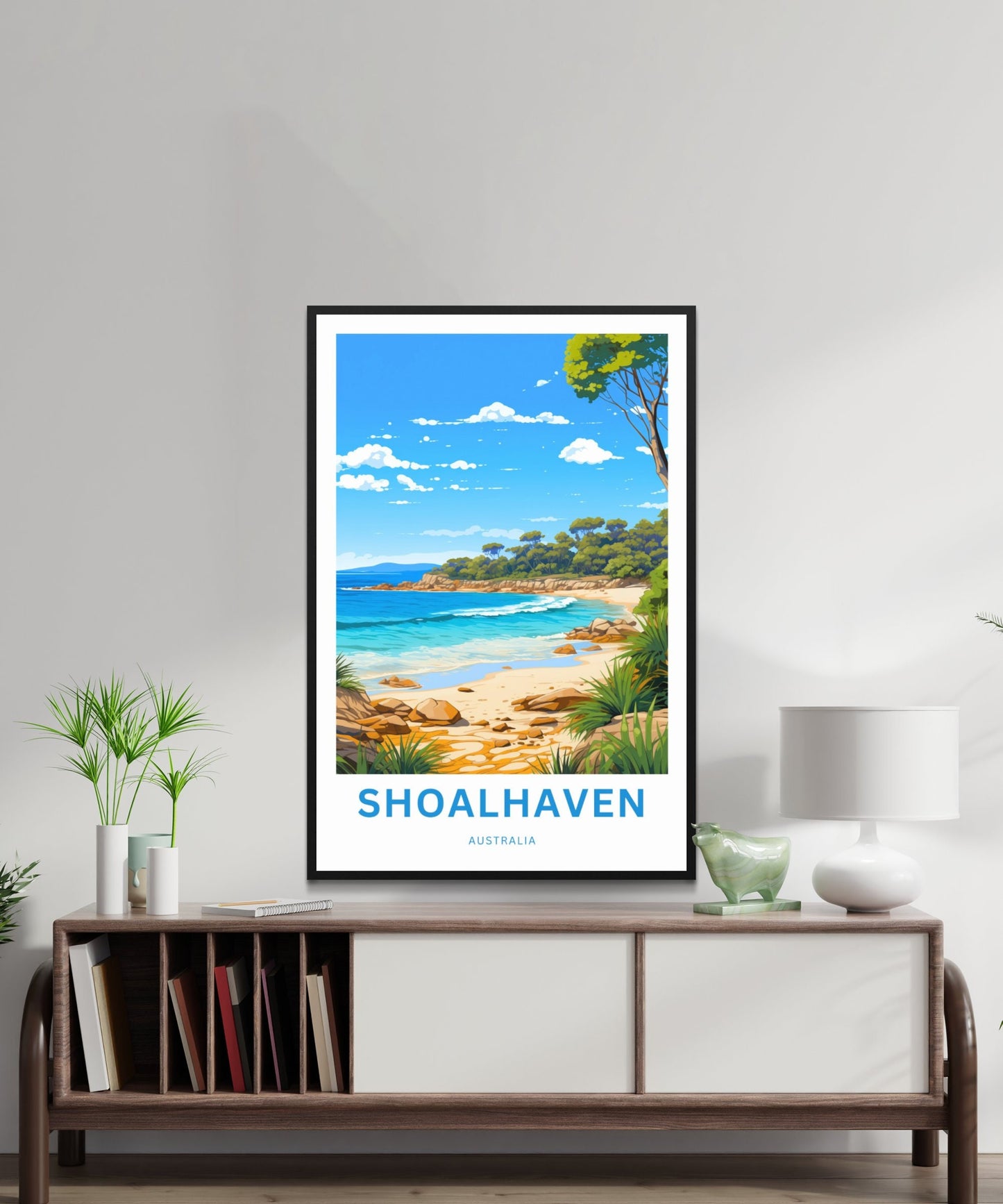 Shoalhaven Travel Print - Shoalhaven poster, Australia Wall Art, Framed present, Gift Australia Present, Custom Text - TravelTreasureCo