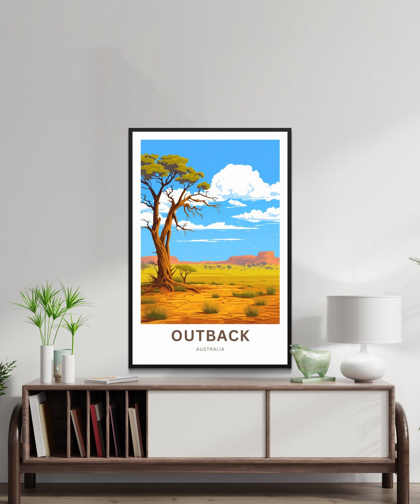 Outback Travel Print - Outback Travel poster, Australia Wall Art, Wall Decor, Gift Australia Present, Custom Text - TravelTreasureCo