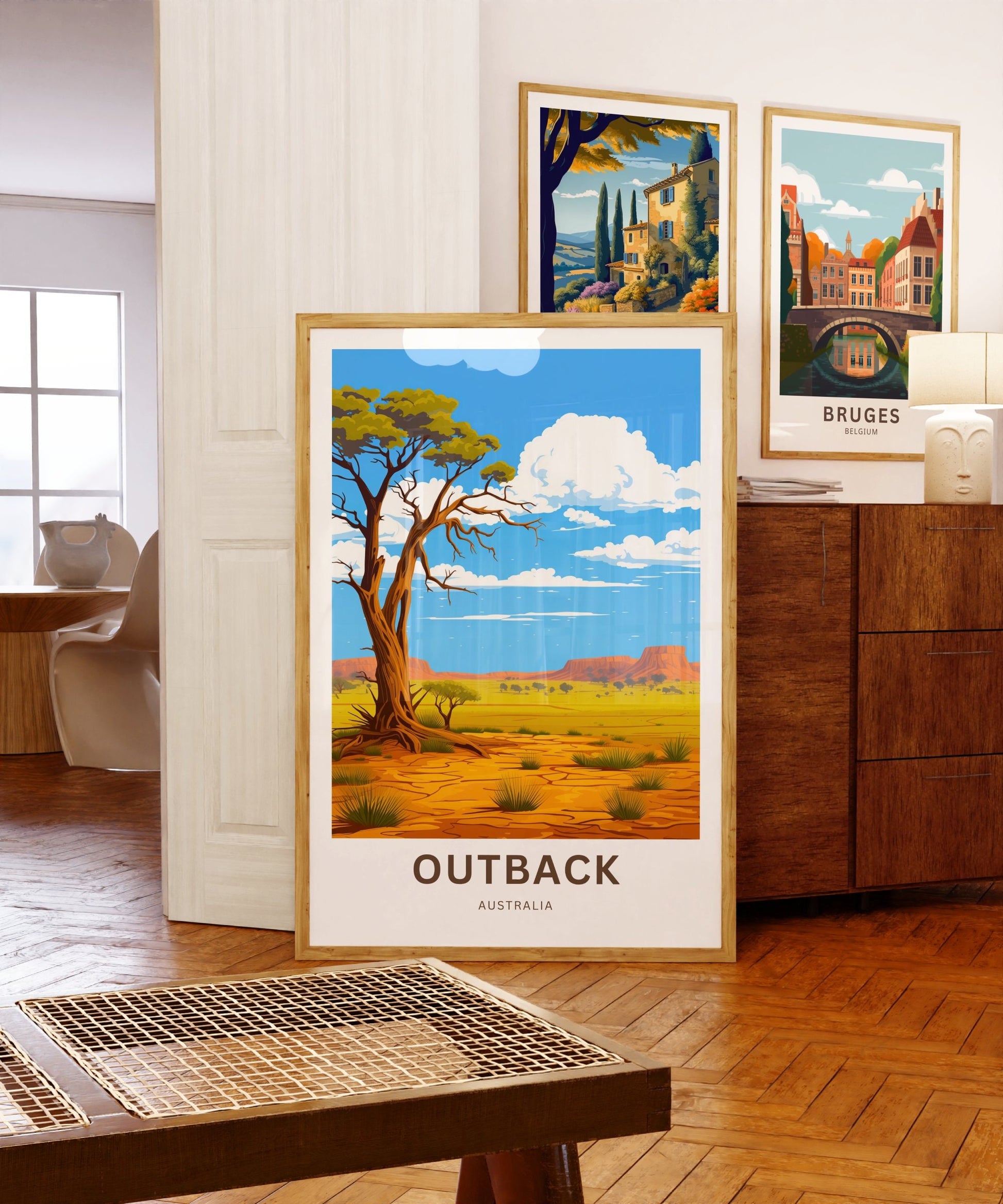 Outback Travel Print - Outback Travel poster, Australia Wall Art, Wall Decor, Gift Australia Present, Custom Text - TravelTreasureCo