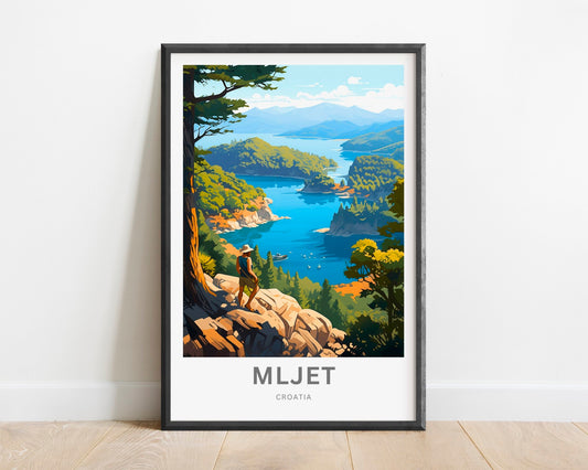 Mljet Travel Print - Mljet Travel Poster, Croatia Wall Art, Wall Decor, Framed present, Gift Croatia Present - TravelTreasureCo