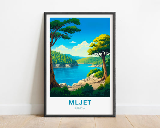 Mljet Travel Print - Mljet Travel Poster, Croatia Wall Art, Wall Decor, Framed present, Gift Croatia Present - TravelTreasureCo