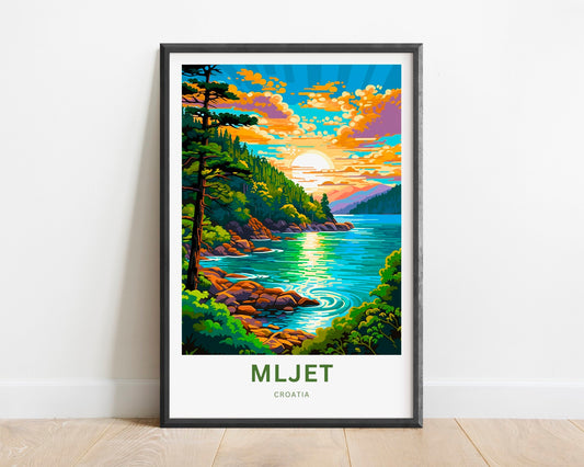 Mljet Travel Print - Mljet Travel Poster, Croatia Wall Art, Wall Decor, Framed present, Gift Croatia Present - TravelTreasureCo