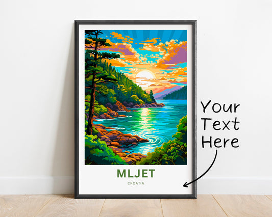 Mljet Travel Print - Mljet Travel Poster, Croatia Wall Art, Wall Decor, Framed present, Gift Croatia Present - TravelTreasureCo