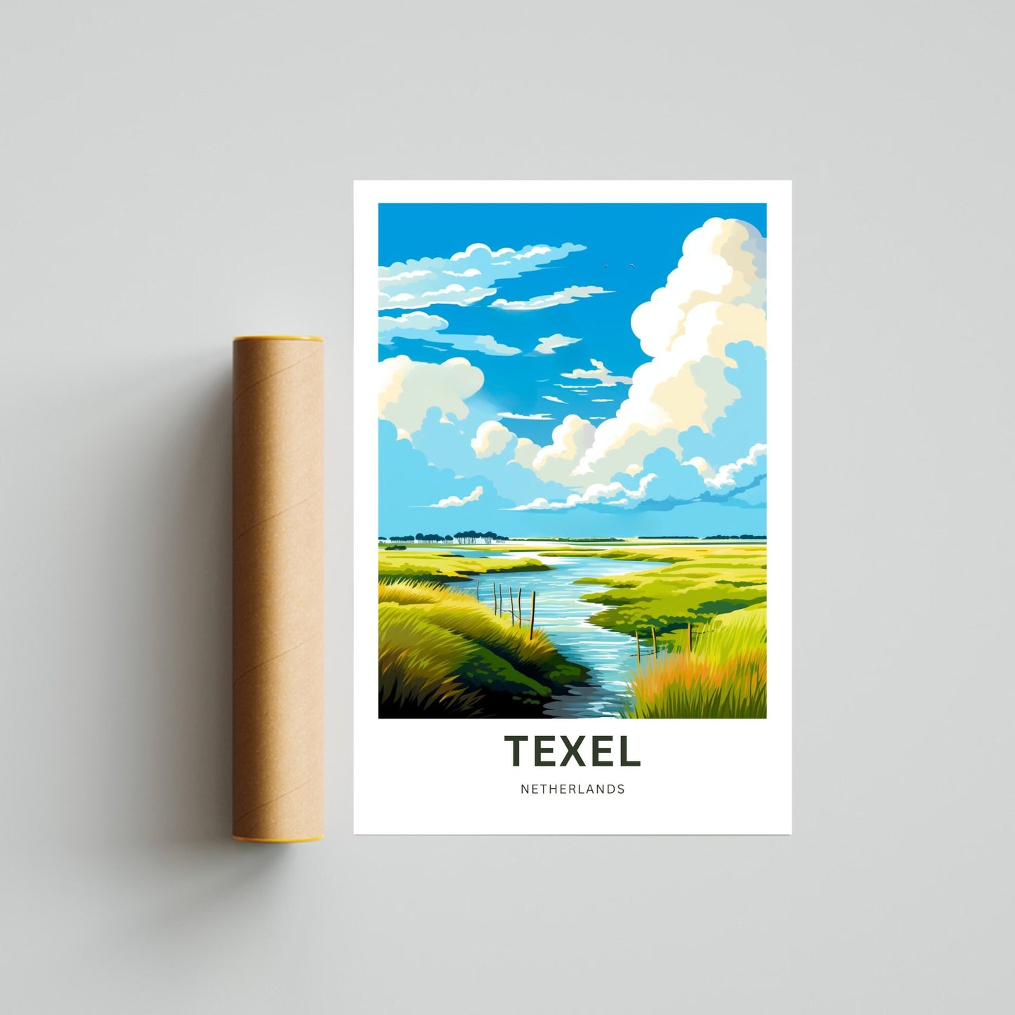 Texel Travel Print - Texel Travel poster, Netherlands Wall Art, Framed present, Gift Netherlands Present - TravelTreasureCo