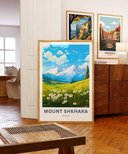 Mount Shkhara Travel Print - Mount Shkhara poster, Georgia, Russia Wall Art, Framed present, Gift Russia Present - TravelTreasureCo