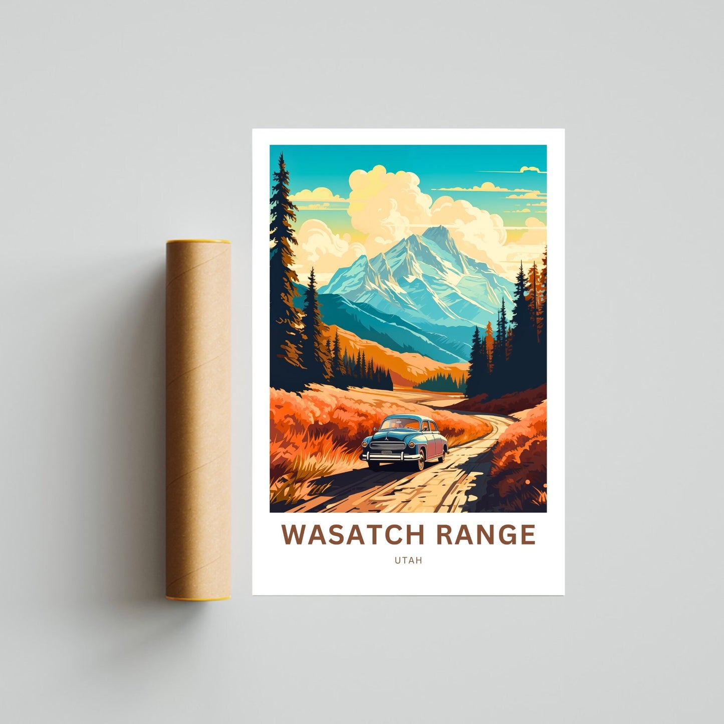 Wasatch Range Travel Poster