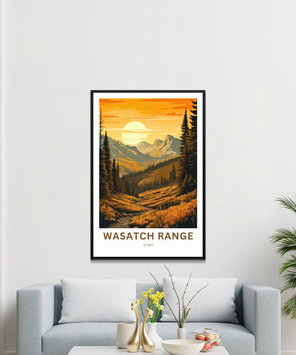 Wasatch Range Travel Poster