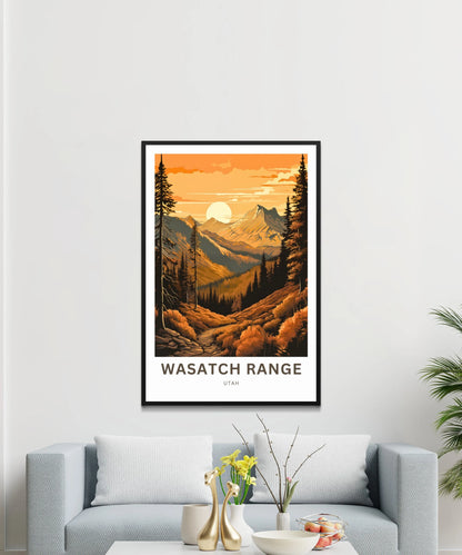 Wasatch Range Travel Poster