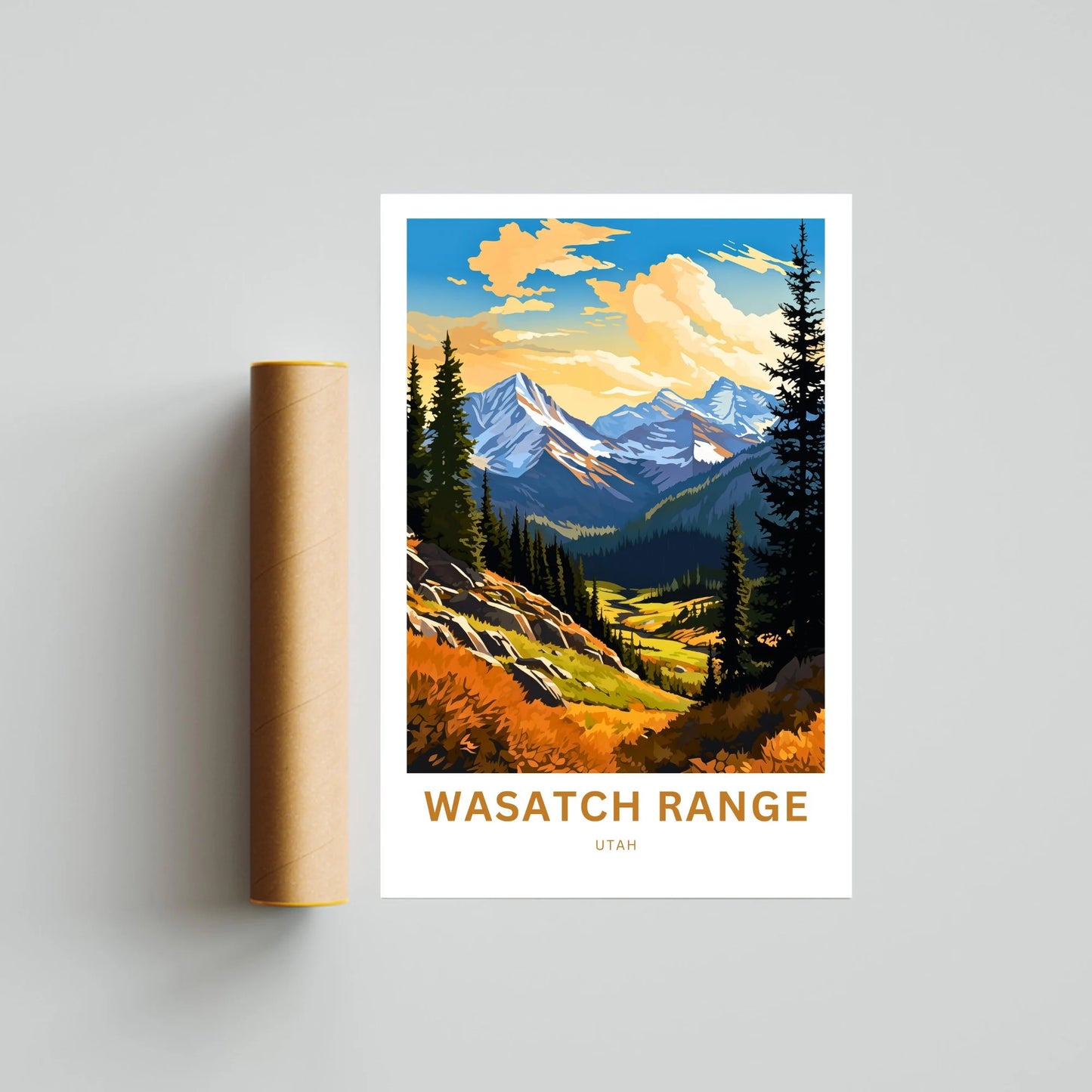 Wasatch Range Travel Poster