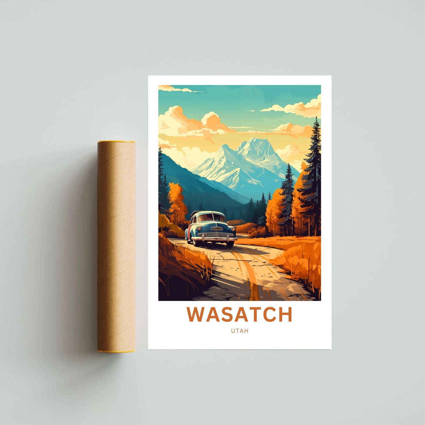 Wasatch Range Travel Poster