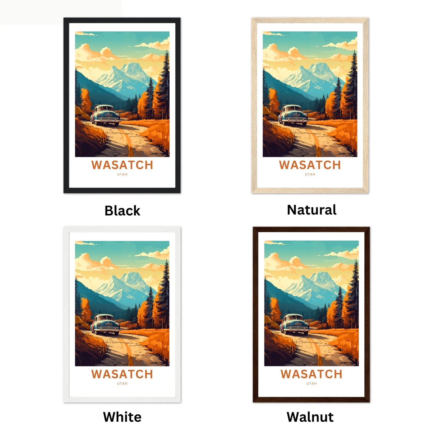 Wasatch Range Travel Poster