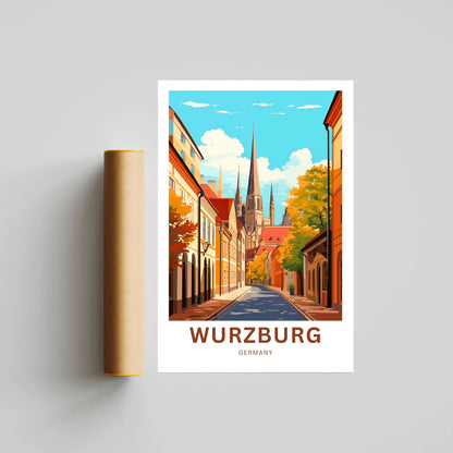 Würzburg Travel Poster