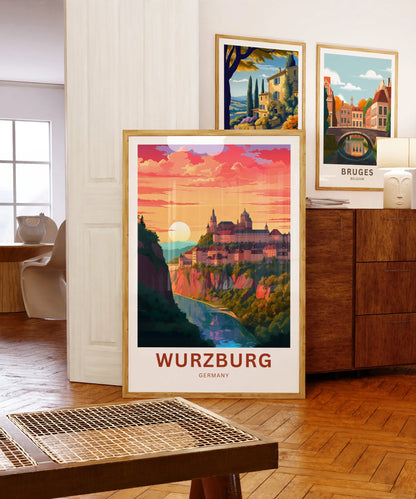 Würzburg Travel Poster