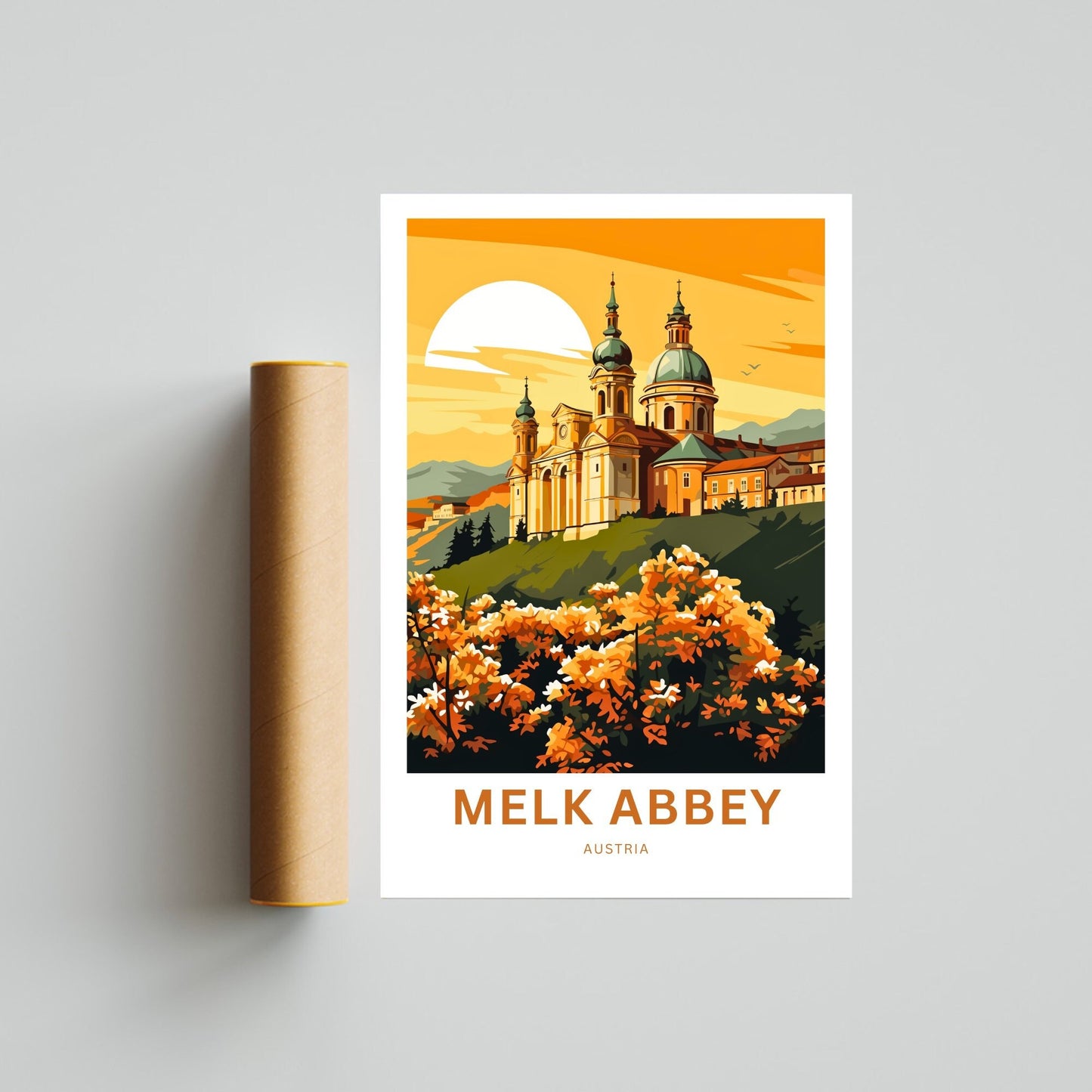 Milk Abbey Travel Poster