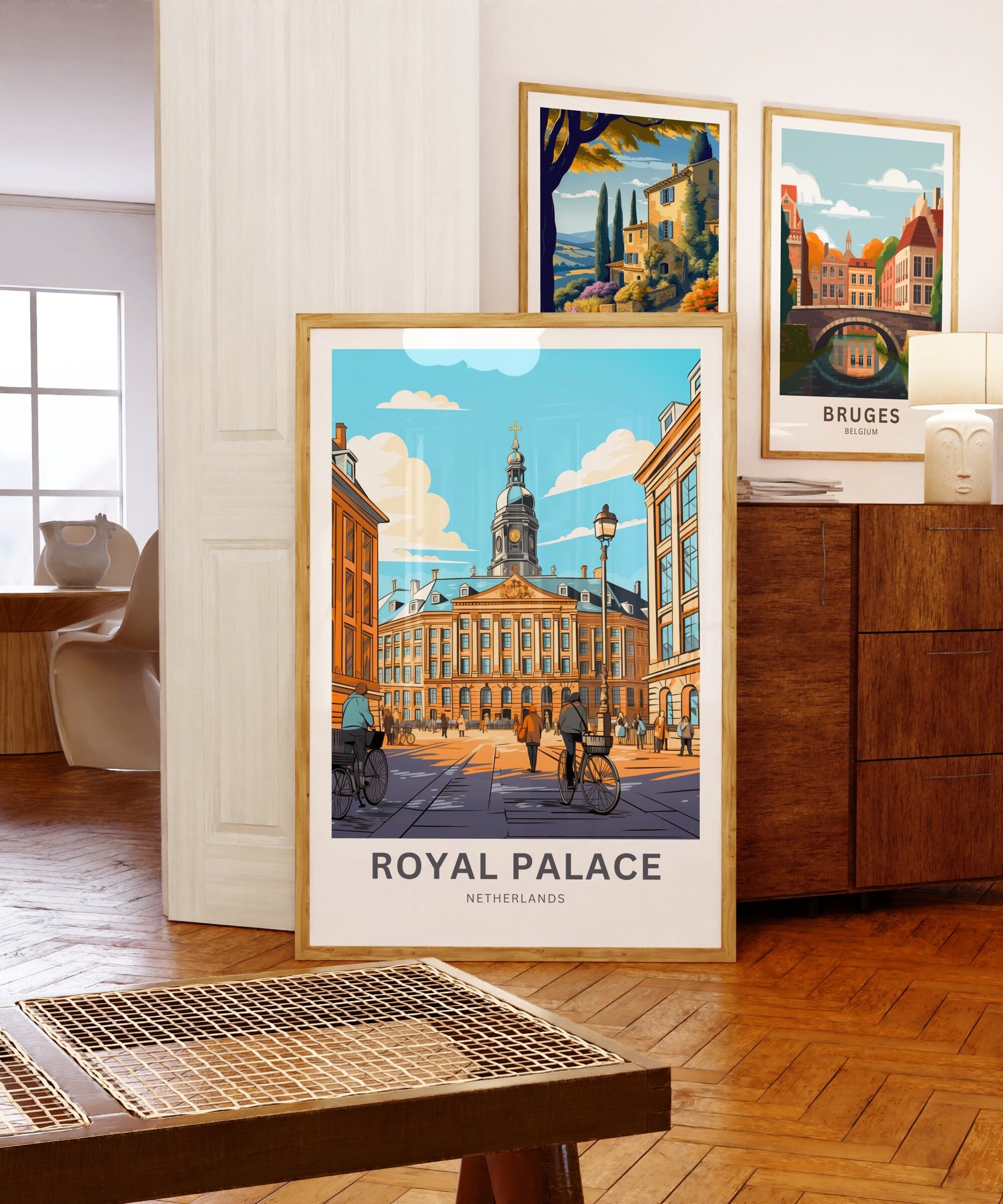 Royal Palace Travel Print - Royal Palace Travel poster, Amsterdam Wall Art, Wall Decor, Framed present, Gift Netherlands Present - TravelTreasureCo