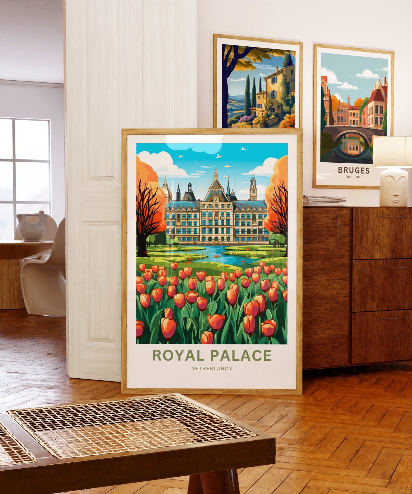 Royal Palace Travel Print - Royal Palace Travel poster, Amsterdam Wall Art, Wall Decor, Framed present, Gift Netherlands Present - TravelTreasureCo