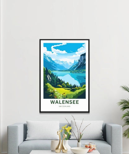 Walensee Travel Poster