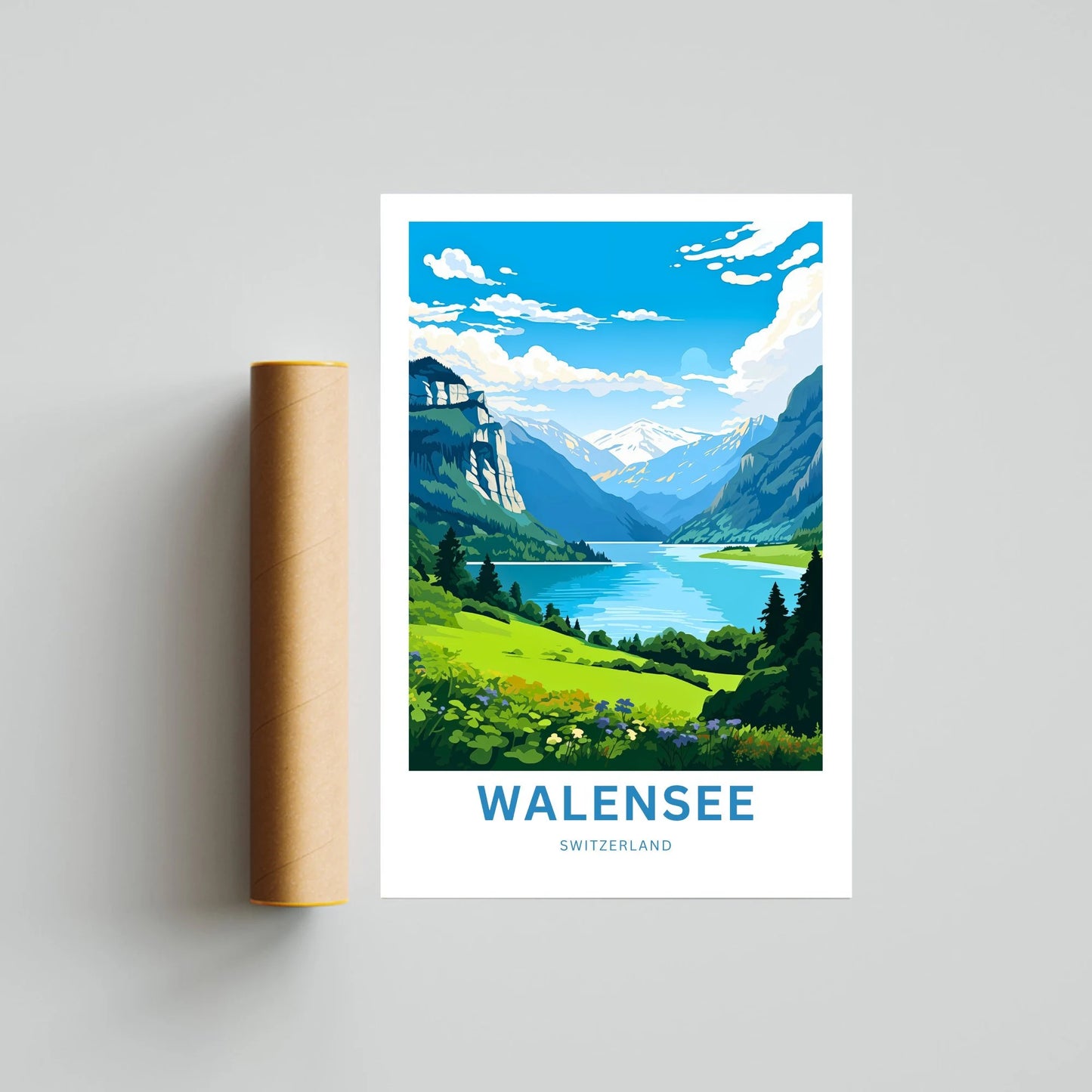 Walensee Travel Poster