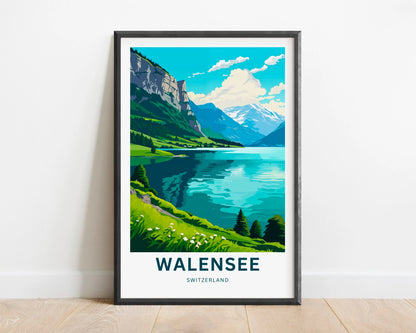 Walensee Travel Poster