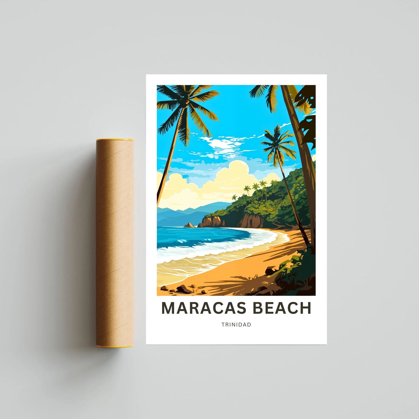 Maracas Beach Travel Poster