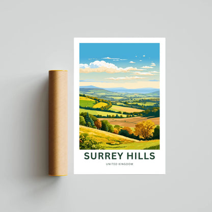 Surrey Hills Travel Poster