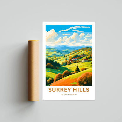 Surrey Hills Travel Poster