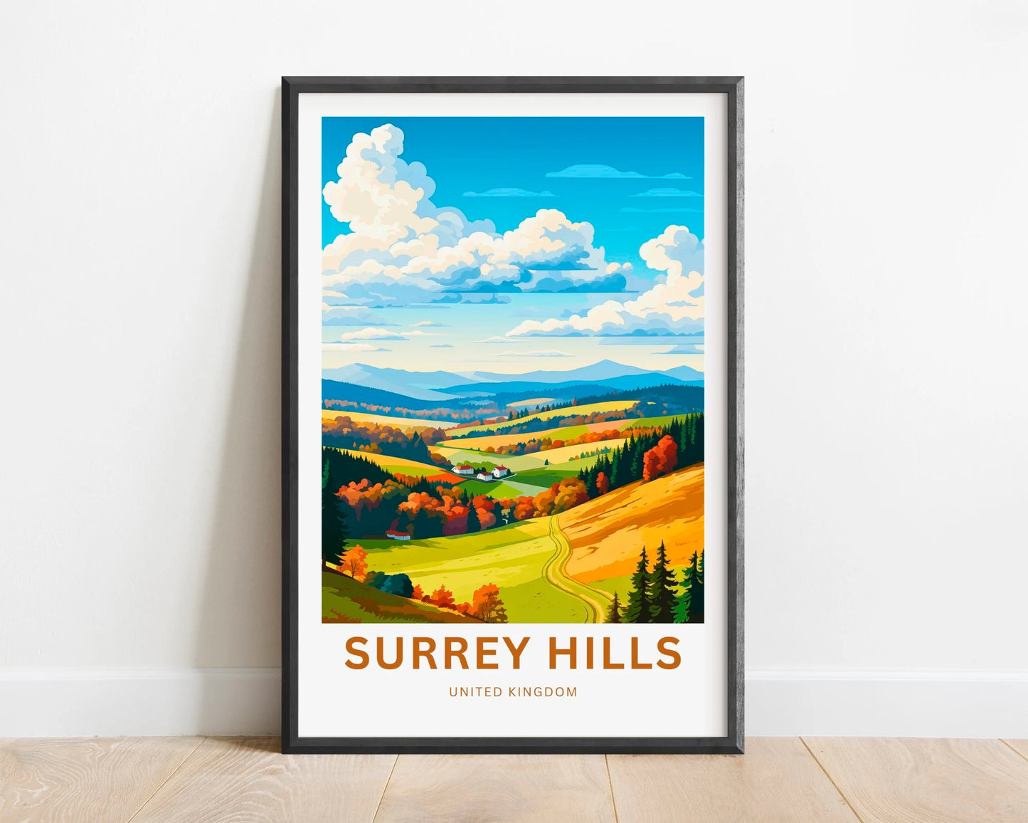 Surrey Hills Travel Poster