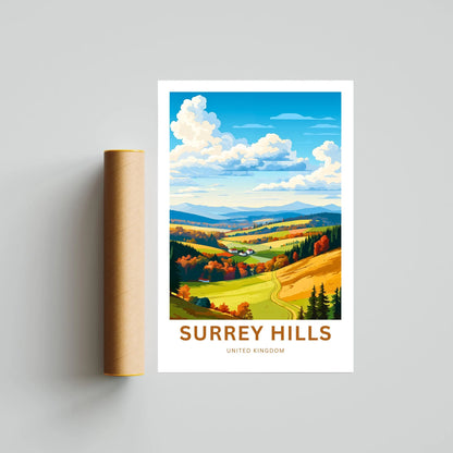 Surrey Hills Travel Poster