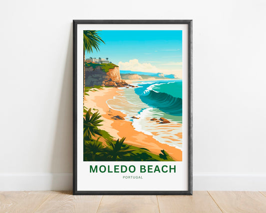 Moledo Beach Travel Poster