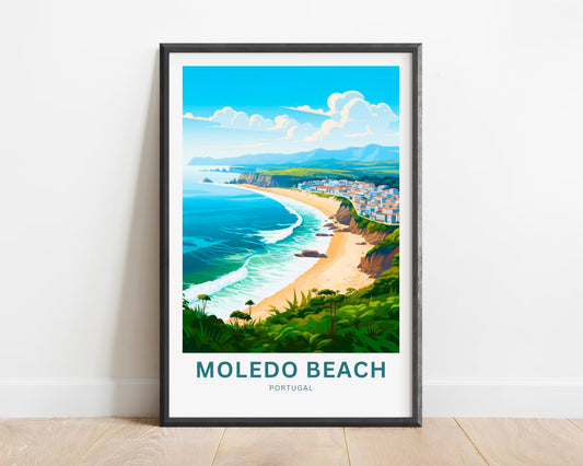 Moledo Beach Travel Poster