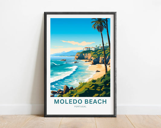 Moledo Beach Travel Poster