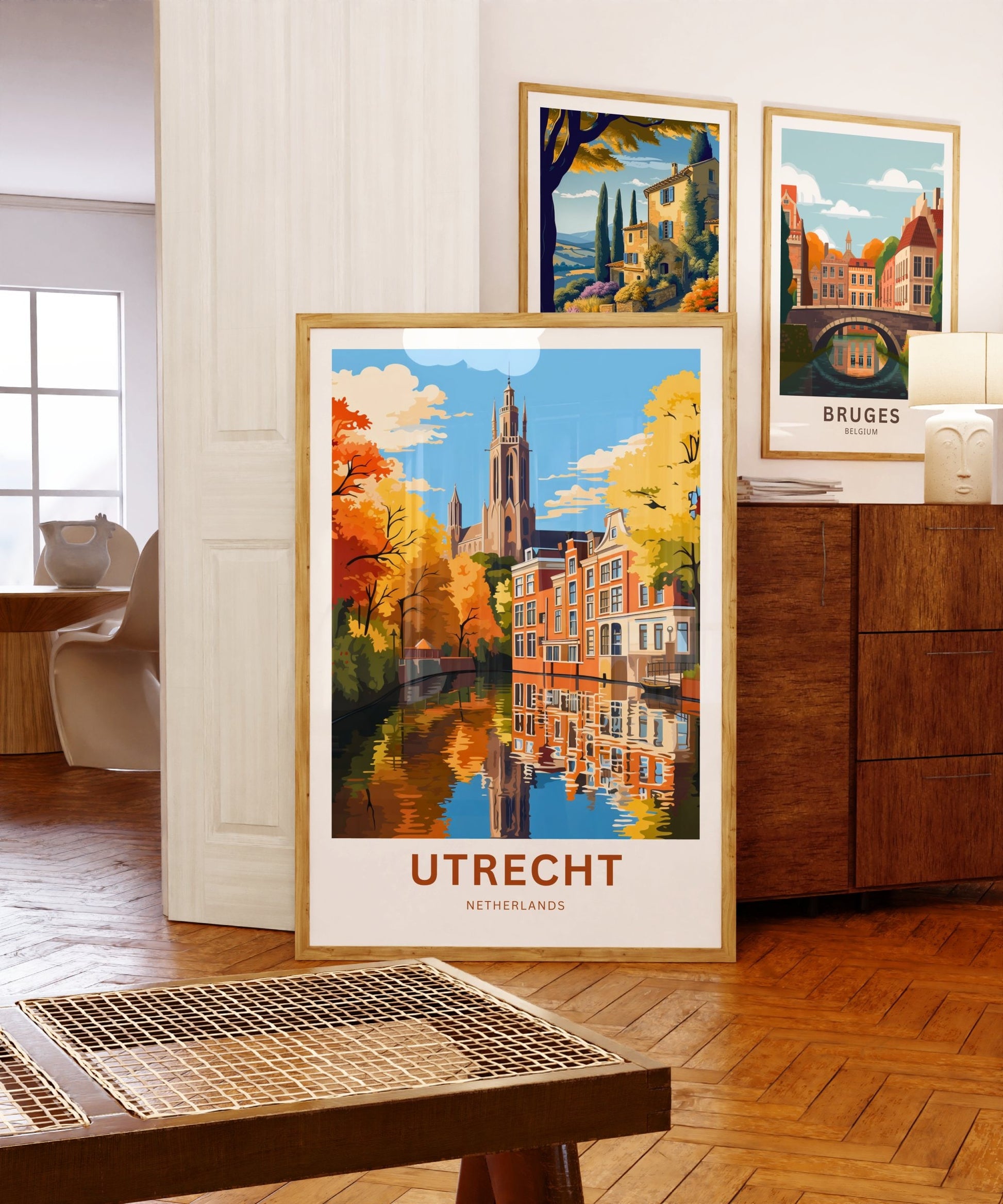 Utrecht Travel Print - Utrecht poster, Netherlands Wall Art, Framed present, Gift Netherlands Present, Customized Your Text - TravelTreasureCo