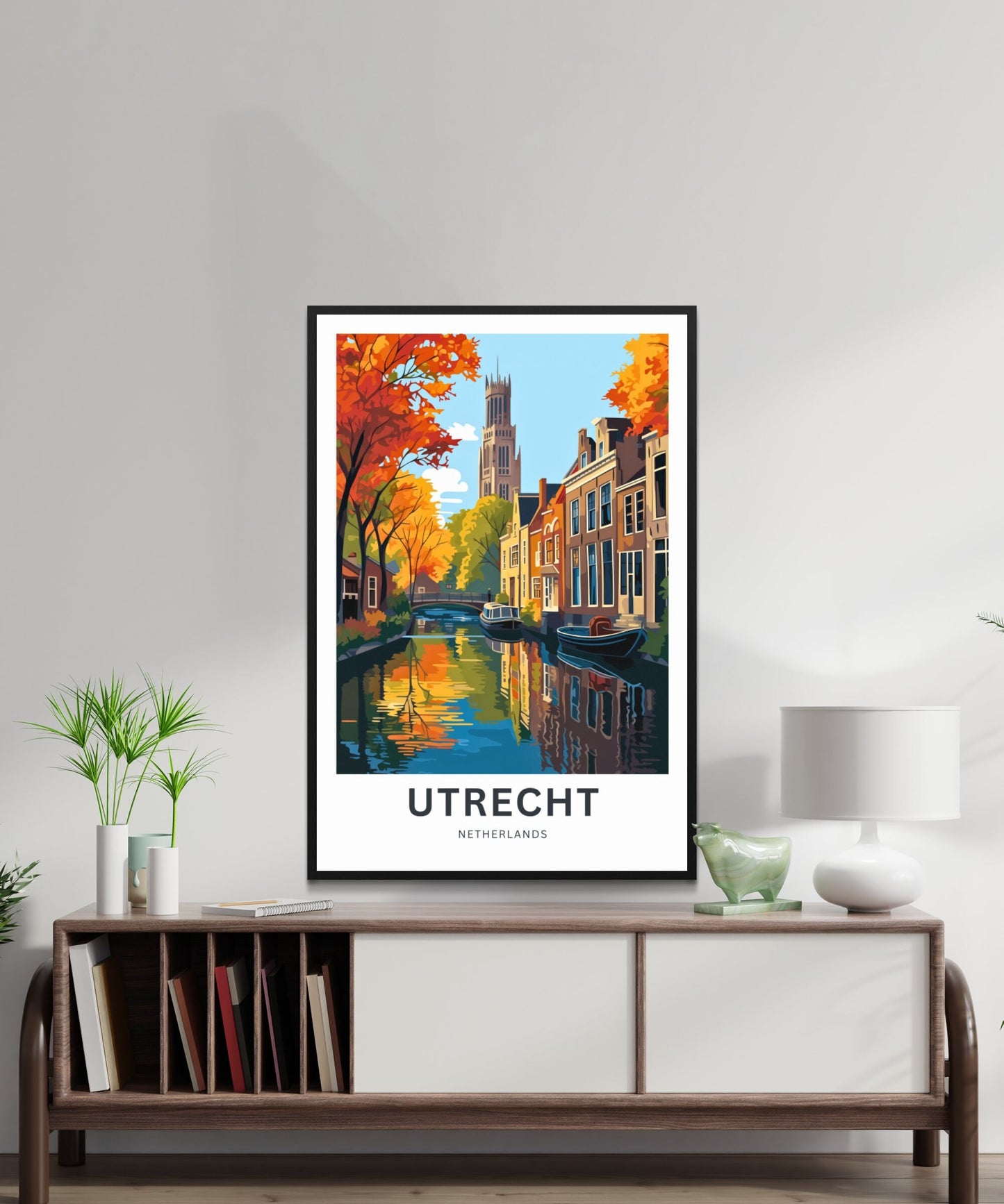 Utrecht Travel Print - Utrecht poster, Netherlands Wall Art, Framed present, Gift Netherlands Present, Customized Your Text - TravelTreasureCo